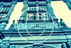 Bild #00048, Schloss Klink, s/w, Detail Fassade, Foto ArchitektenScout